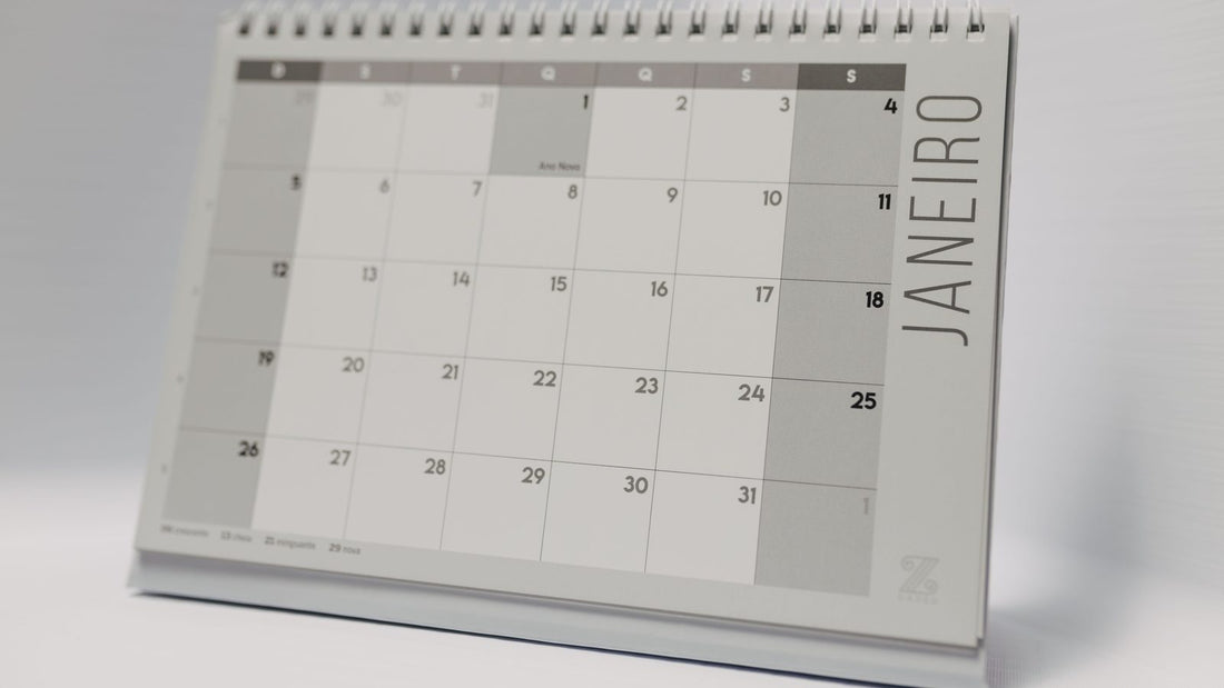 Minimalist desk calendar representing a fresh start for a 30-day money reset